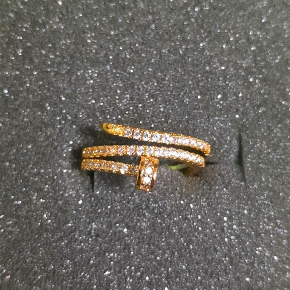 Faux Gold Nail Ring....NWOT.Size 5.5